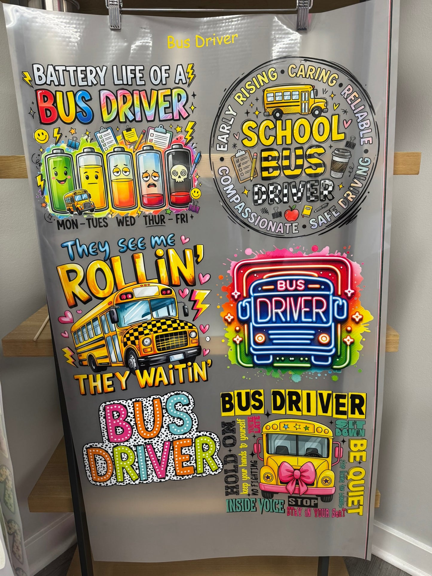 Bus Driver 36" Gang Sheet