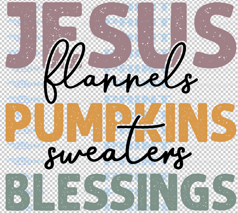 Jesus Flannels Pumpkins Sweaters Blessings