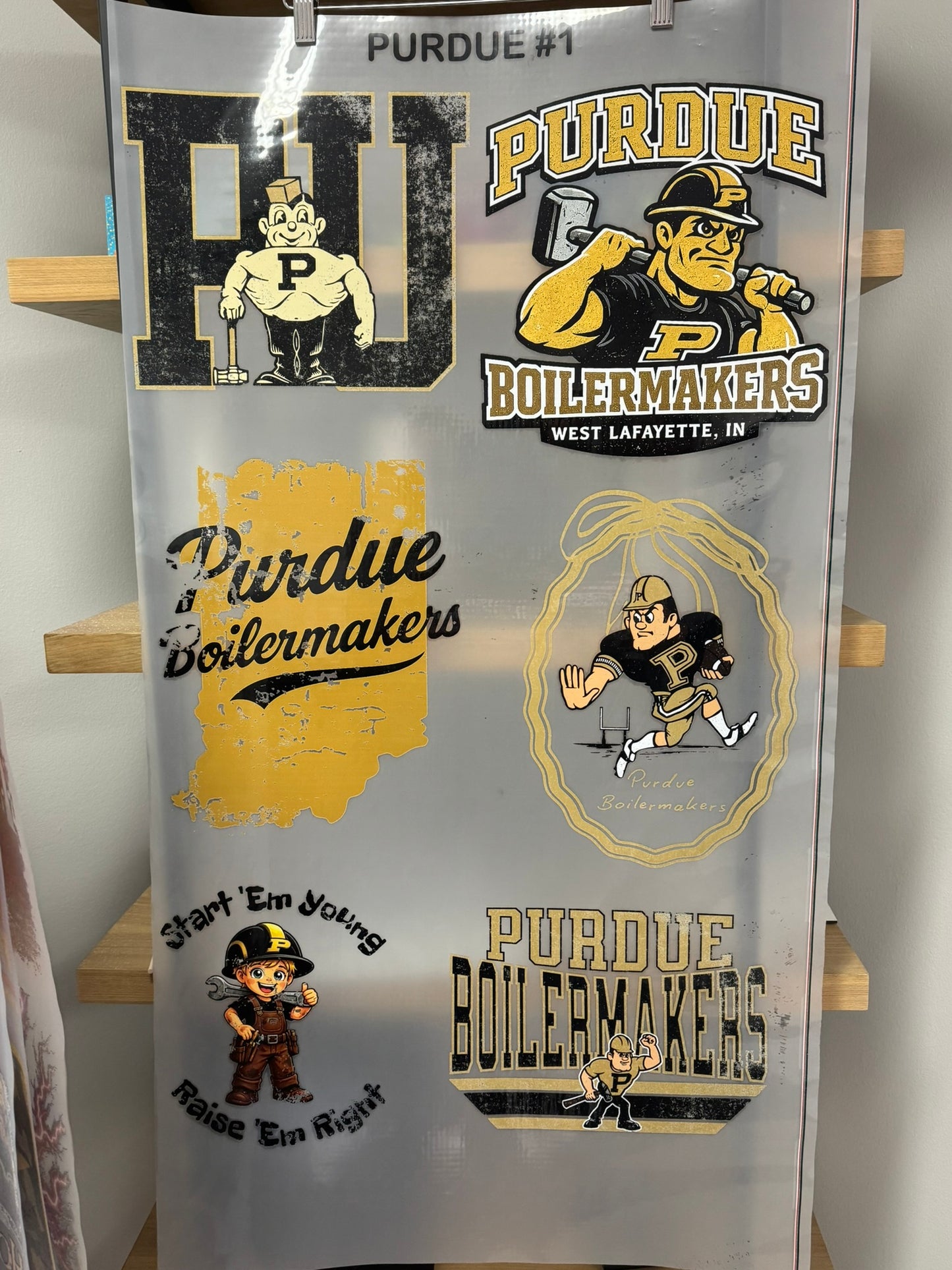Local College (Black & Gold) #1 36" Gang Sheet