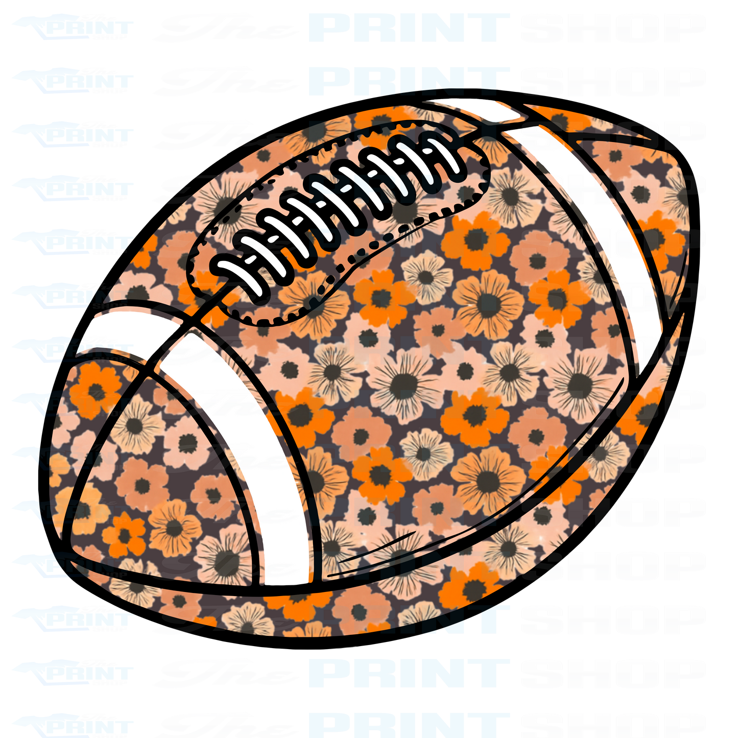 Retro Football Fall Flowers