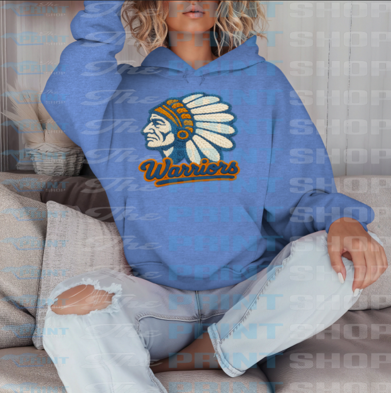Warriors Faux Yarn Hoodie