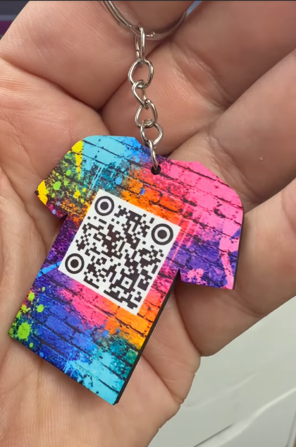 T-Shirt Keychain Sublimated with your Design