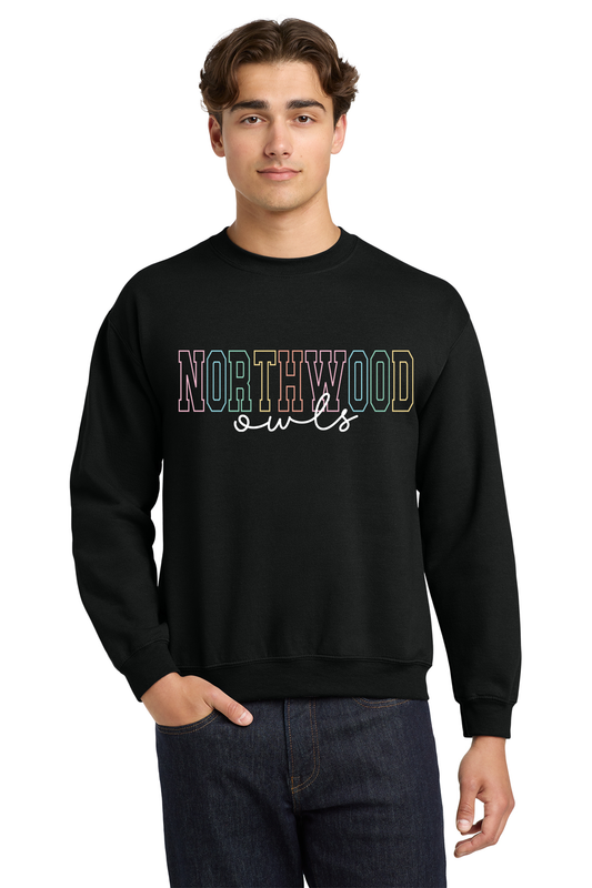 Northwood Owls Colorful Crewneck