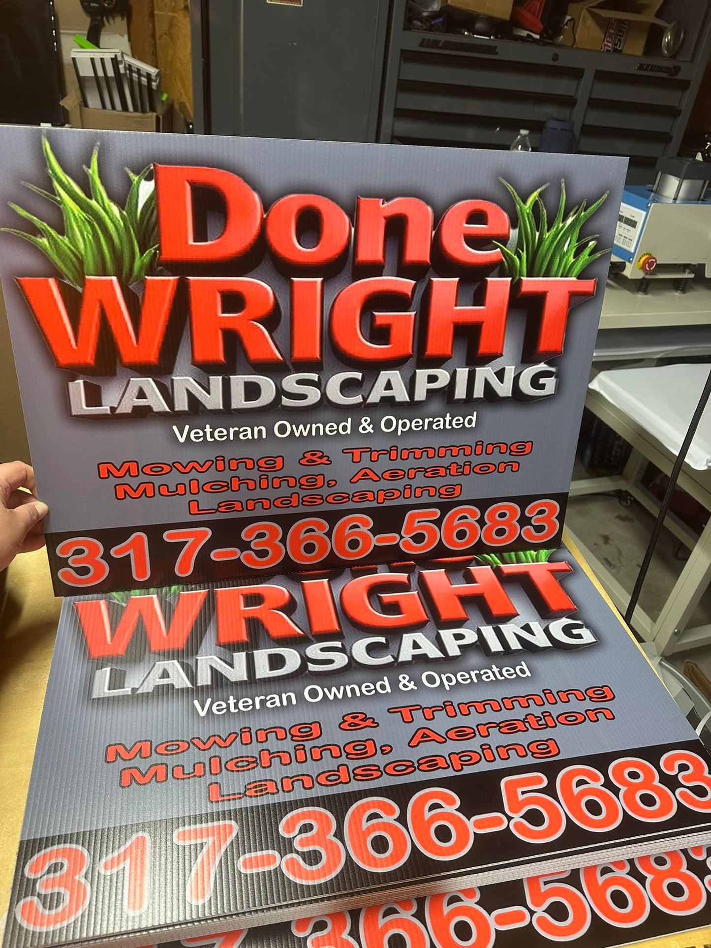 10 Custom Printed 18x24 Yard Signs w/stake