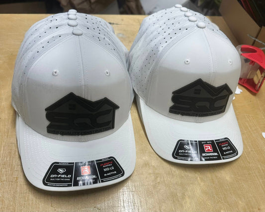 5 Leatherette Patch Hats Package