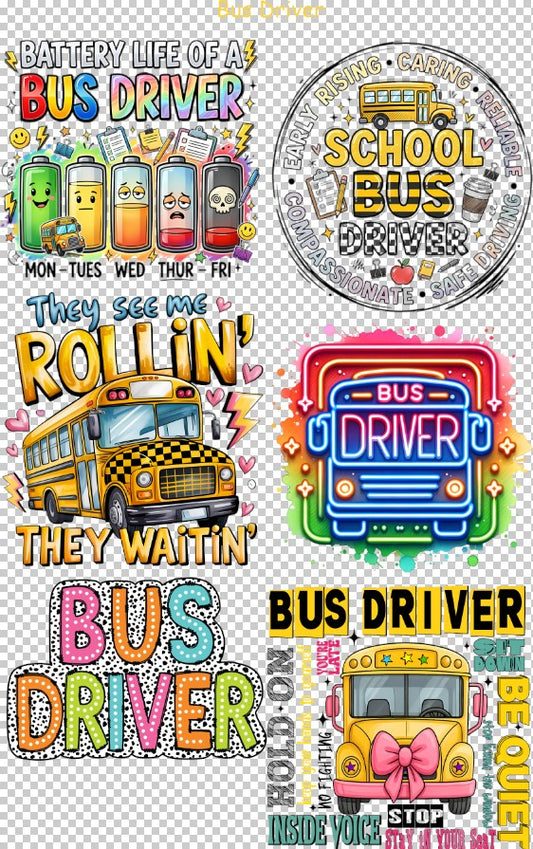 Bus Driver 36" Gang Sheet