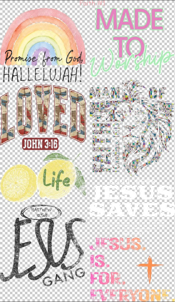 Faith #1 36" Gang Sheet