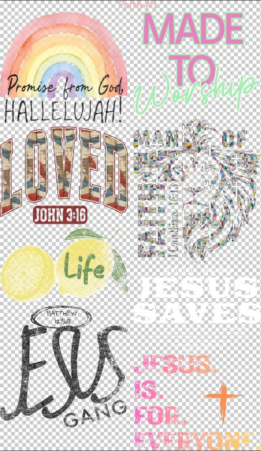 Faith #1 36" Gang Sheet