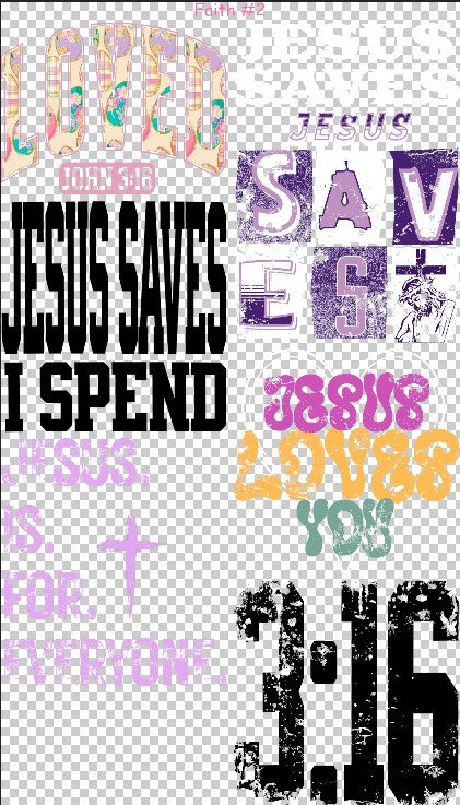 Faith #2 36" Gang Sheet