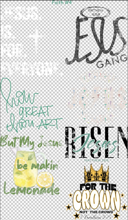Faith #4 36" Gang Sheet