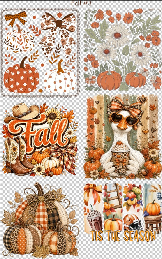 Fall #3 36" Gang Sheet