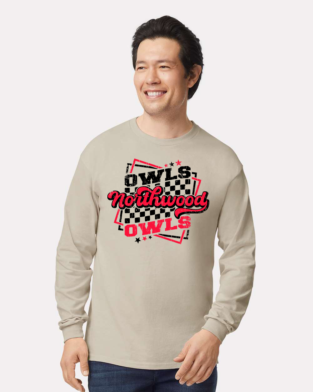 Northwood Owls Checkered Long Sleeve