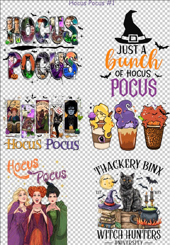 Hocus Pocus #1 36" Gang Sheet