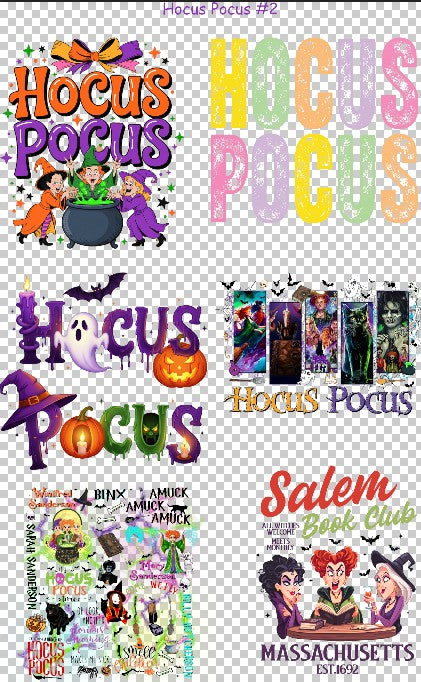Hocus Pocus #2 36" Gang Sheet