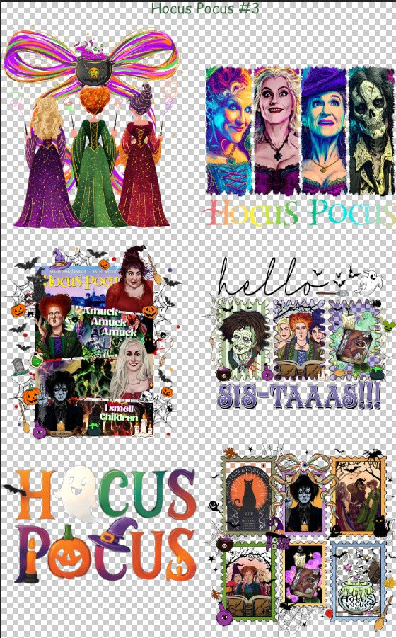 Hocus Pocus #3 36" Gang Sheet