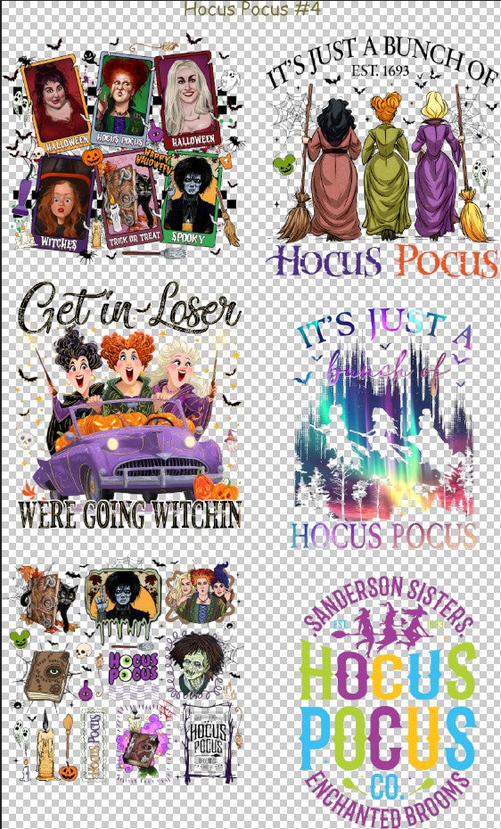 Hocus Pocus #4 36" Gang Sheet
