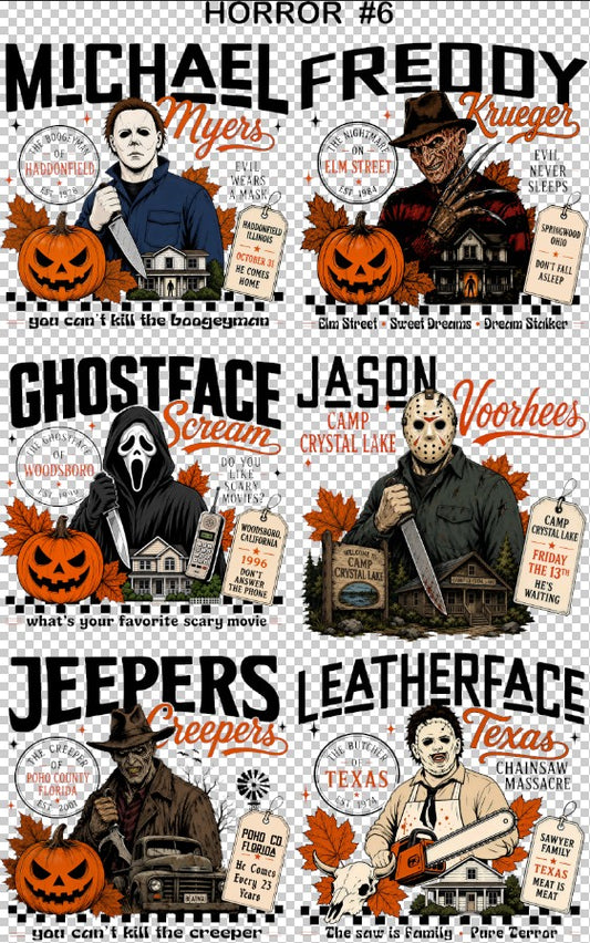 Horror #6 36" Gang Sheet