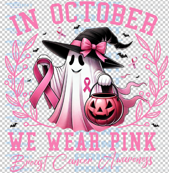 In October We Wear Pink Ghost (Pink Letters)