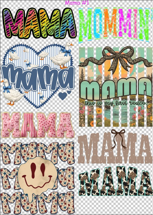 Mama #1 36" Gang Sheet