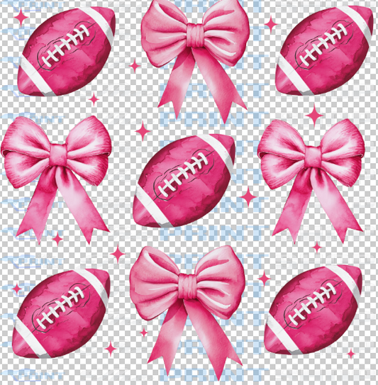 Pink Football Bow Coquette
