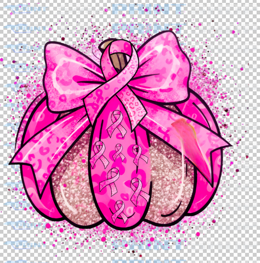 Pink Pumpkin Faux Glitter
