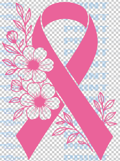 Floral Pink Ribbon