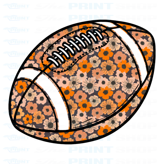 Retro Football Fall Flowers