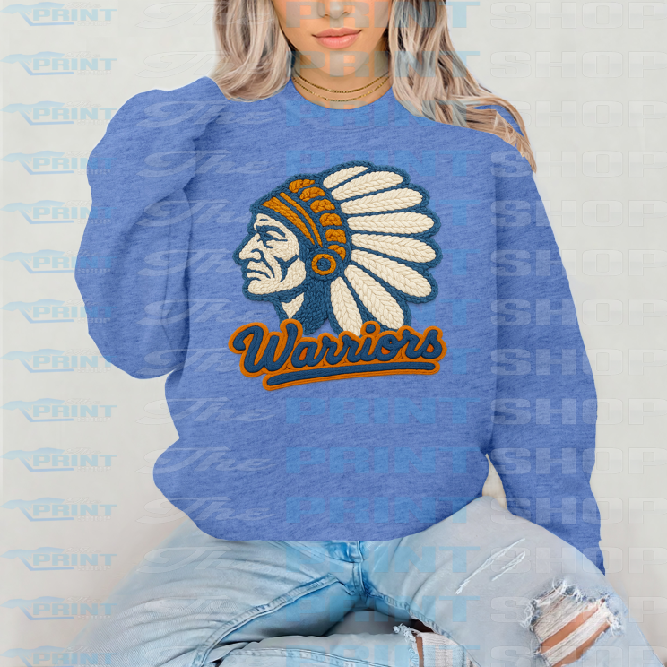 Warriors Faux Yarn Crewneck Sweatshirt