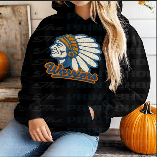 Warriors Faux Yarn Hoodie