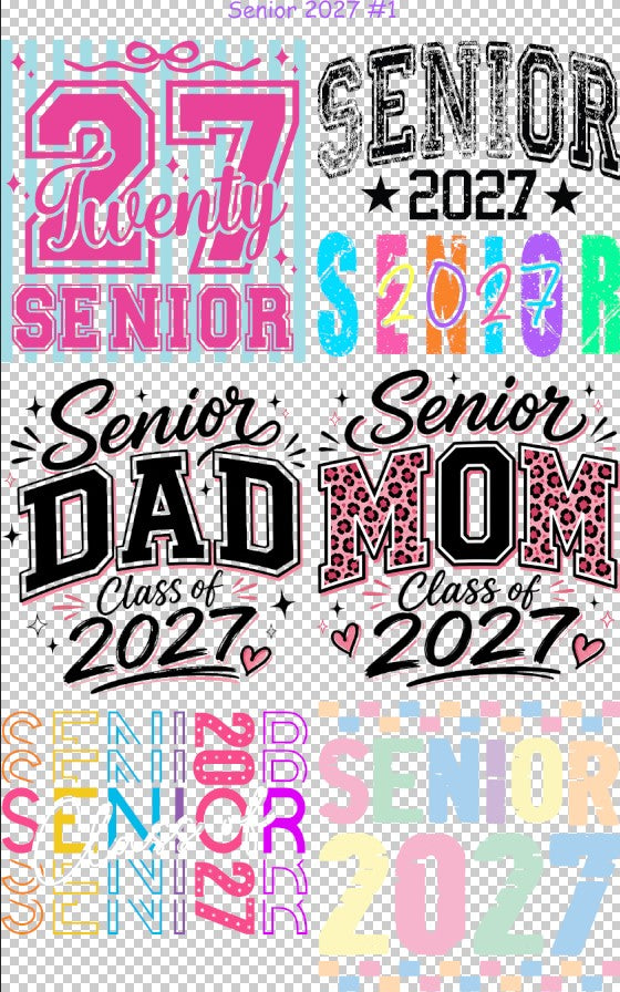 Senior 2027 #1 36" Gang Sheet