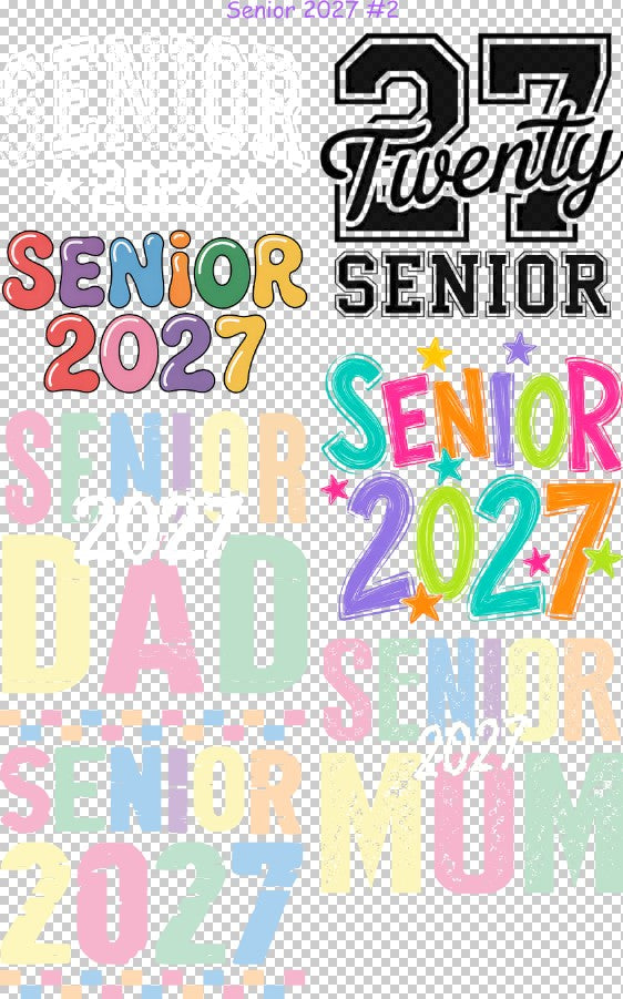 Senior 2027#2 36" Gang Sheet