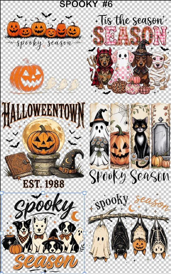 Spooky #6 36" Gang Sheet