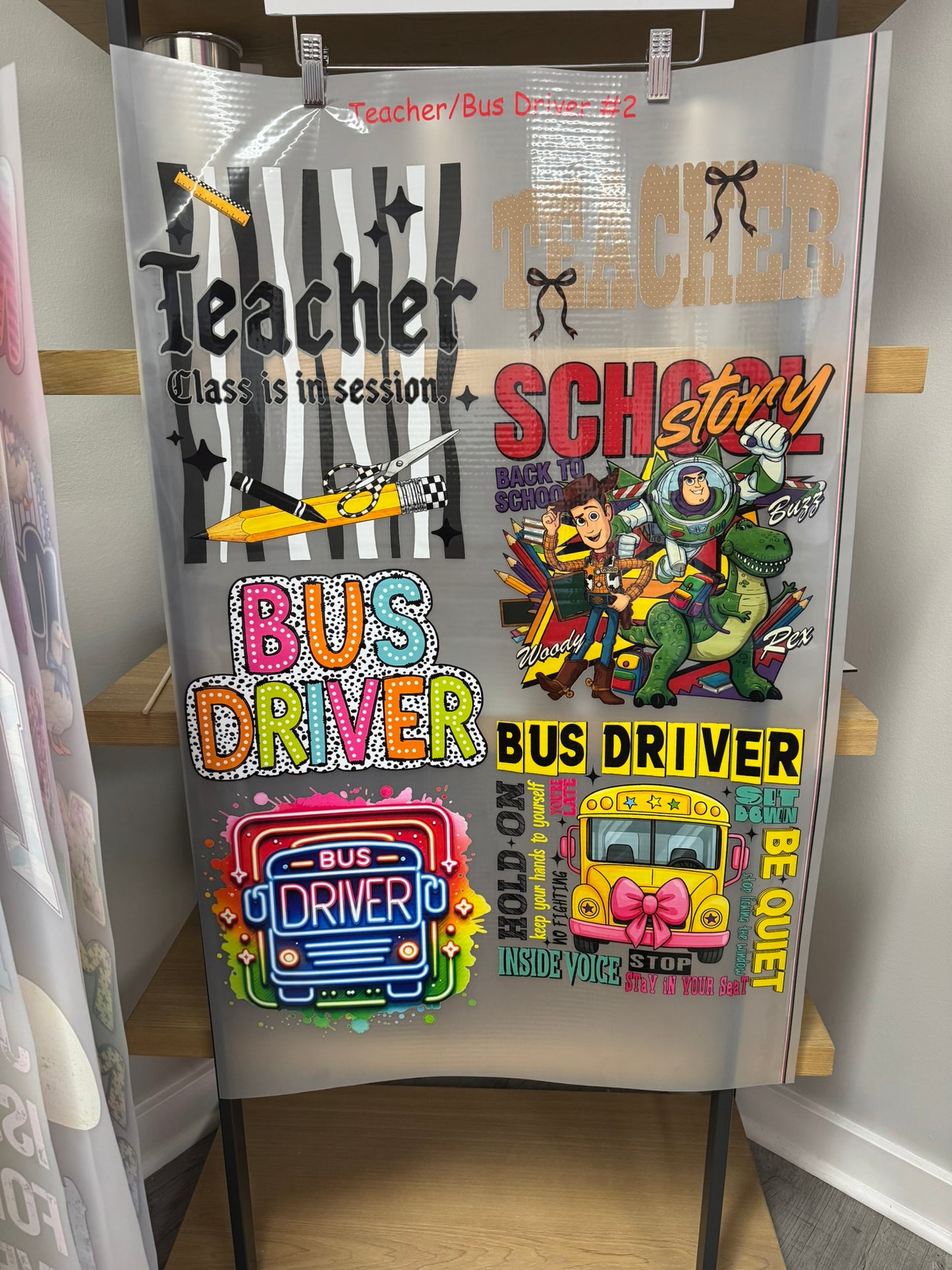 Teacher & Bus Driver #2 36" Gang Sheet