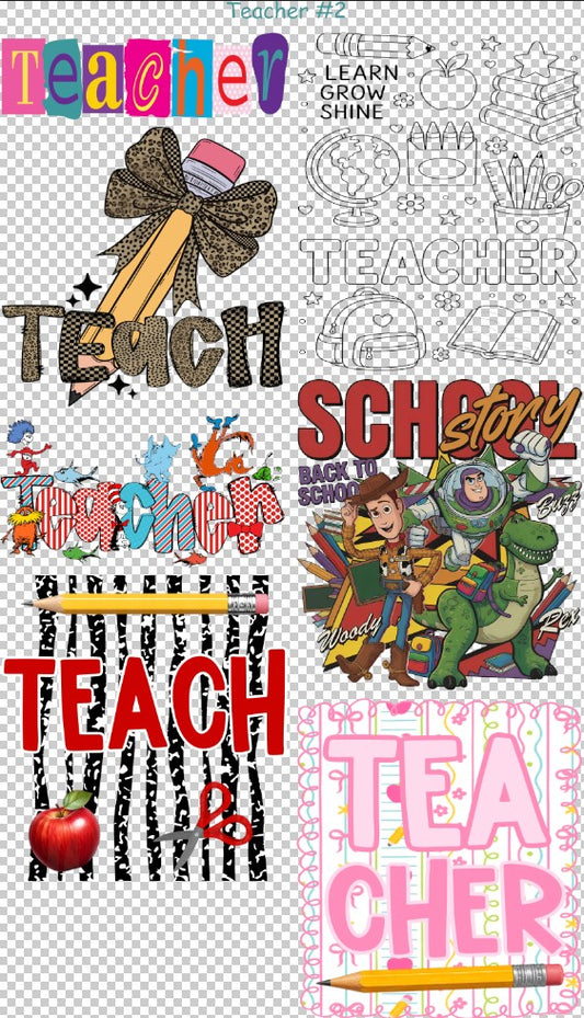 Teacher #2 36" Gang Sheet