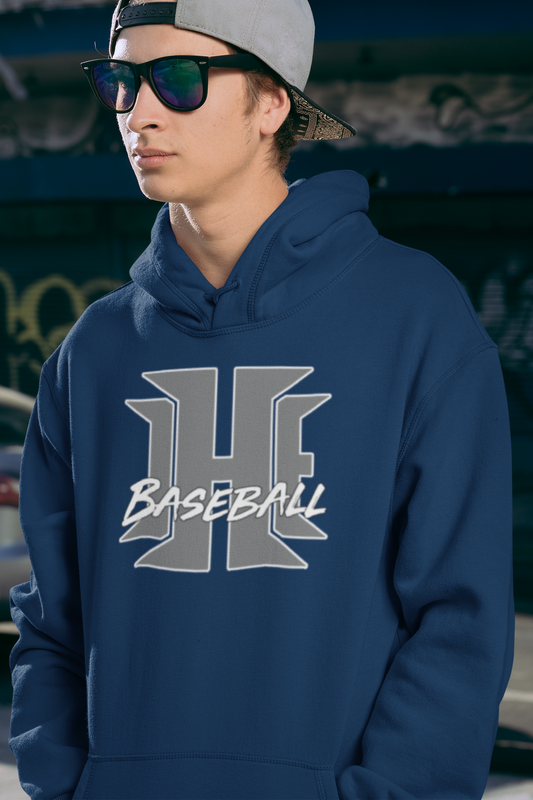 IHE Baseball  logo Navy Hoodie