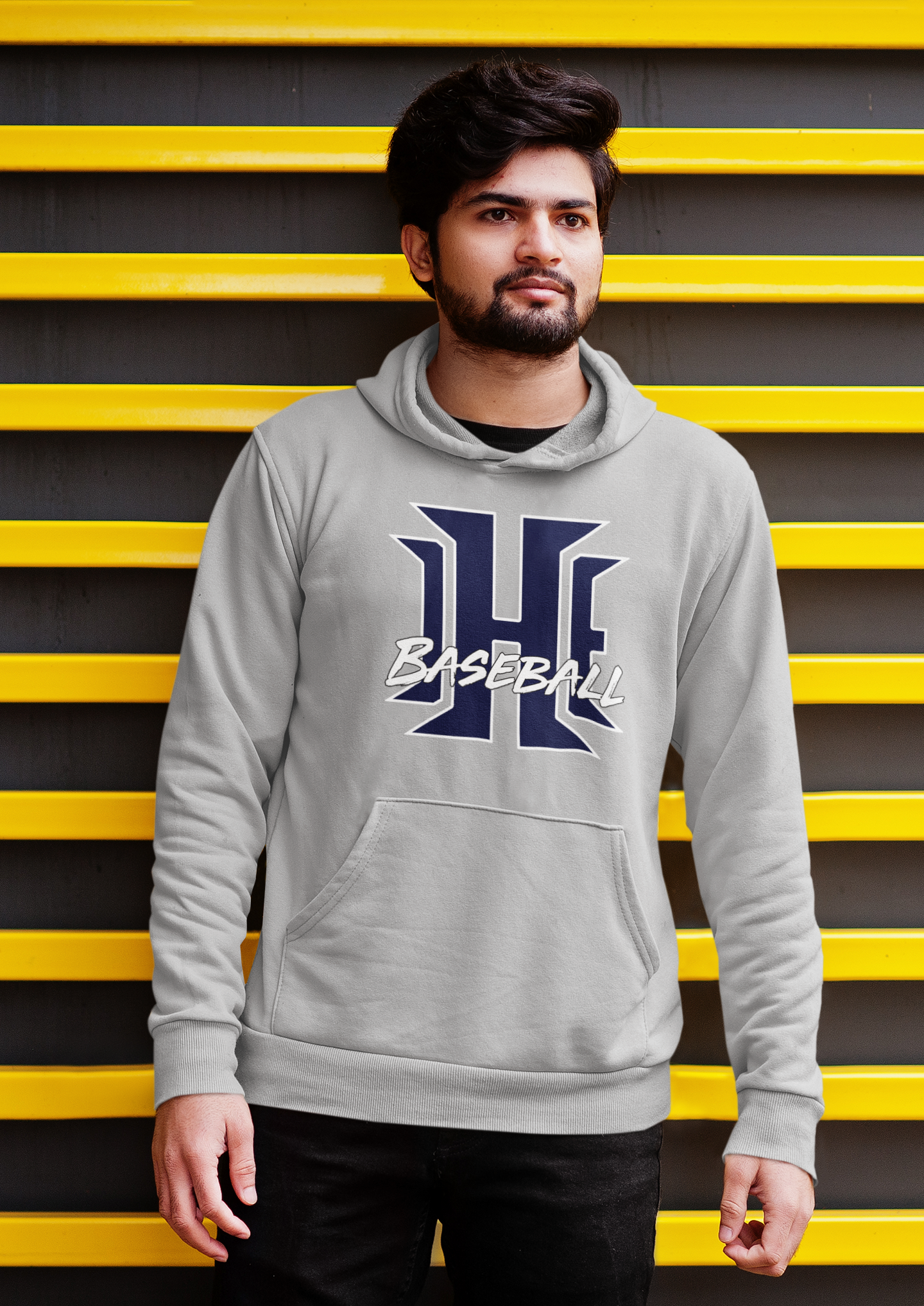 IHE Baseball logo on Gray Hoodie